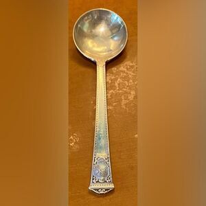 Vintage Tiffany & Co Silver Soup Spoon Engraved Handle